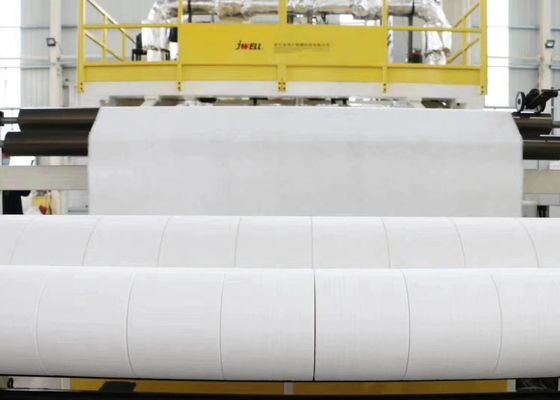 Parafuso material PP da máscara quente da maquinaria de JWELL o único derrete a linha de produção não tecida fundida